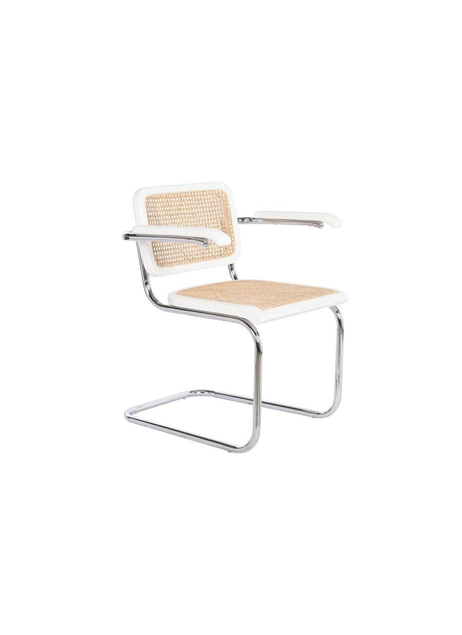 Silla Elisa Olmo Ratán 65,5x62x79 Blanco
