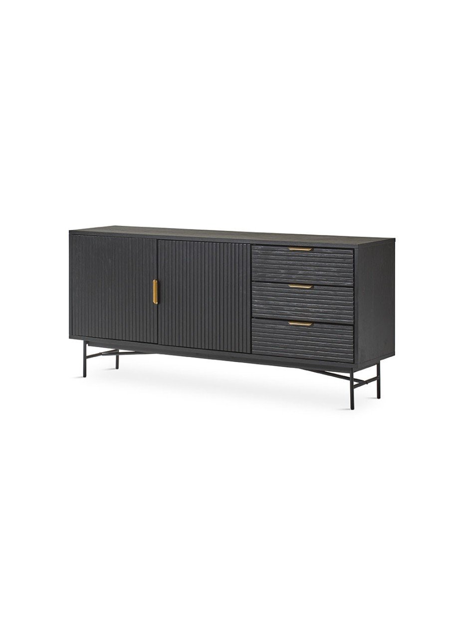 Aparador Tenie Negro 160x40x75 cm