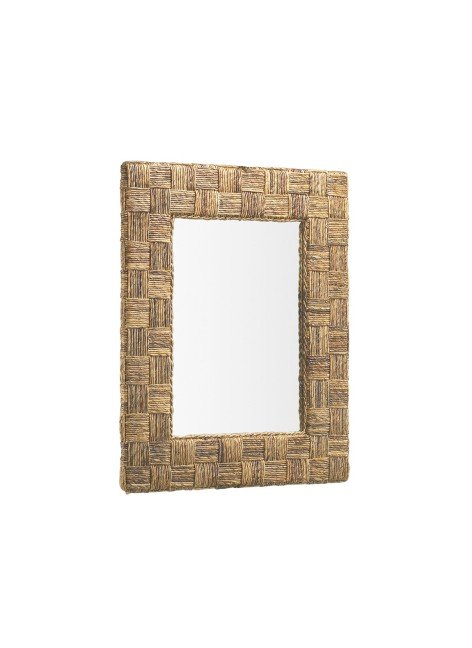 Espejo Rattan cuerda 80x5X100