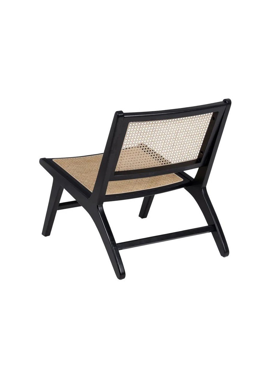 Sillón Insulae Madera Negra Ratán...