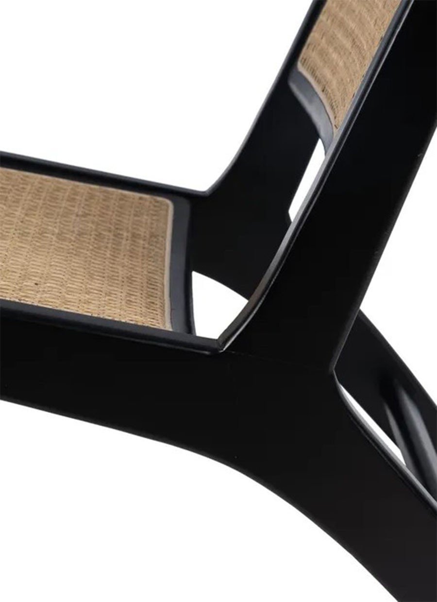Sillón Insulae Madera Negra Ratán...